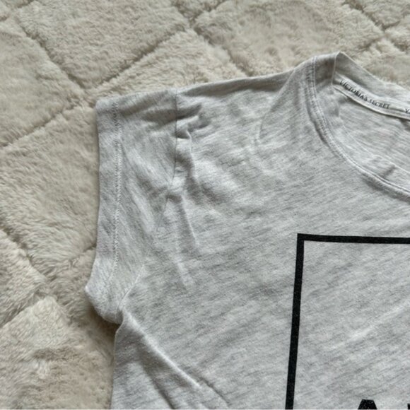 Victoria's Secret | Cream & Glitter VS Paris Angel Short Sleeve Tee | Size Small - Picture 4 of 11